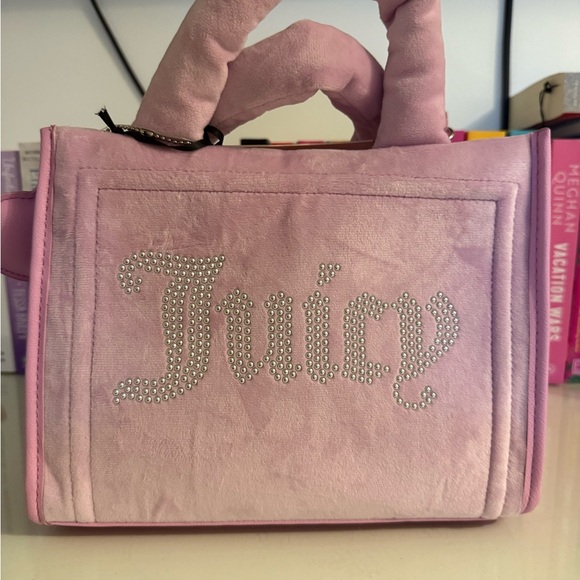 Juicy Couture Light Pink Velvet Tote - Picture 2 of 8